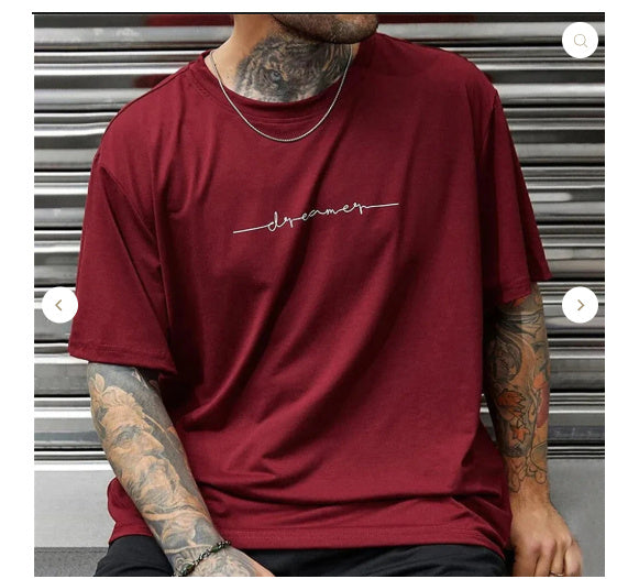 European And American Digital Printing Casual Round Neck T-shirt