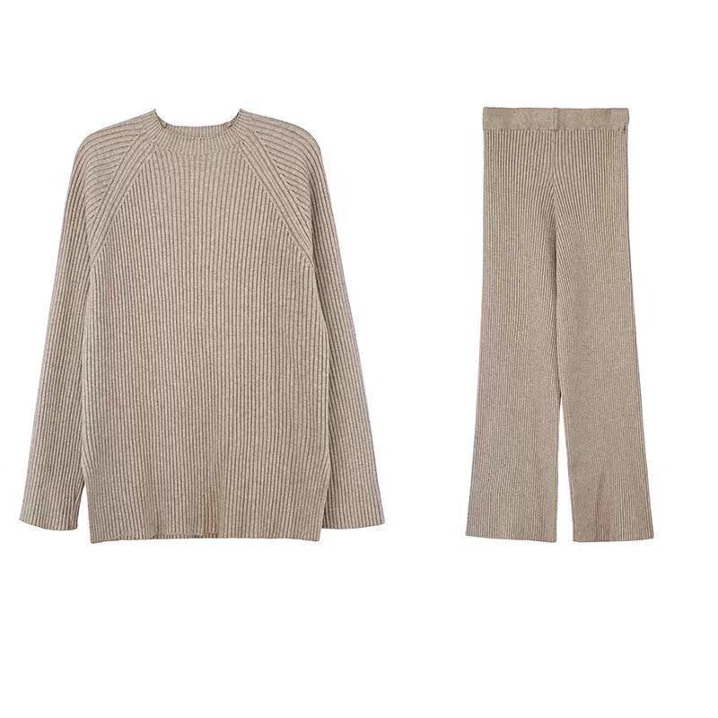 Retro Fashion New Warm Split Sweater Suit