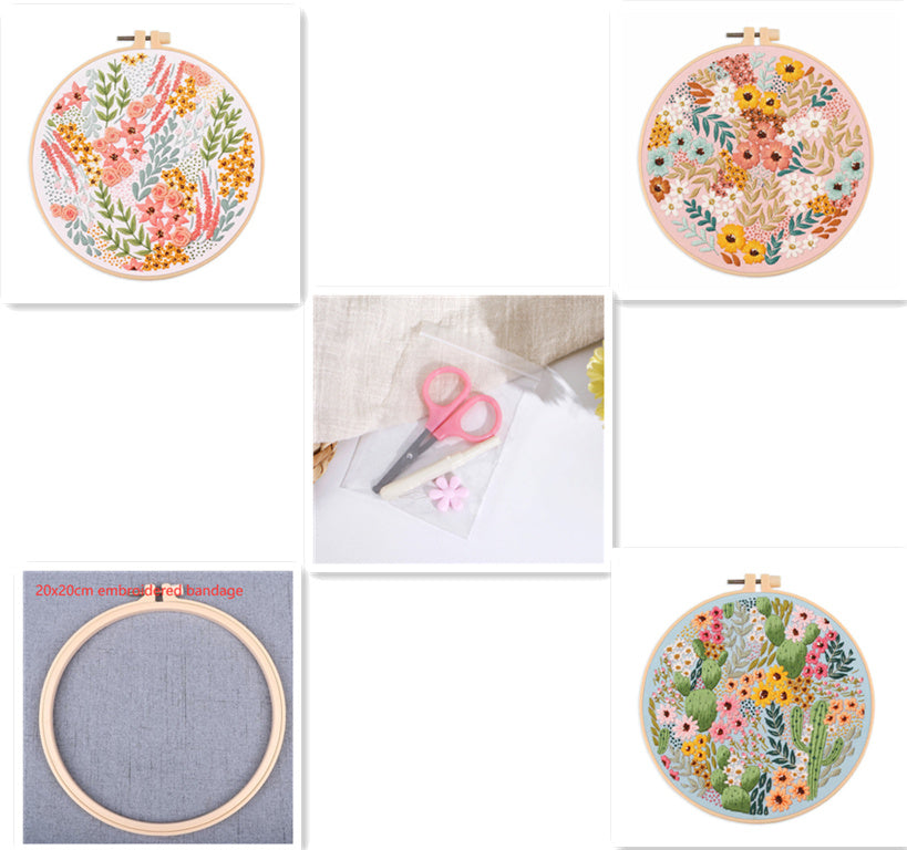 Flower Flower Clumps Embroidery Diy Material Package