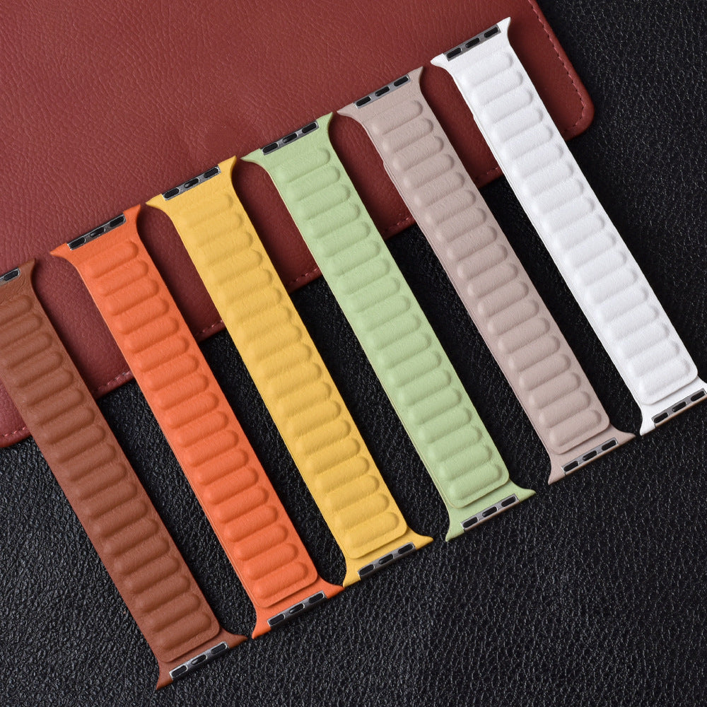 Second Generation Leather Loopback Strap Leather Chain Magnetic Suction