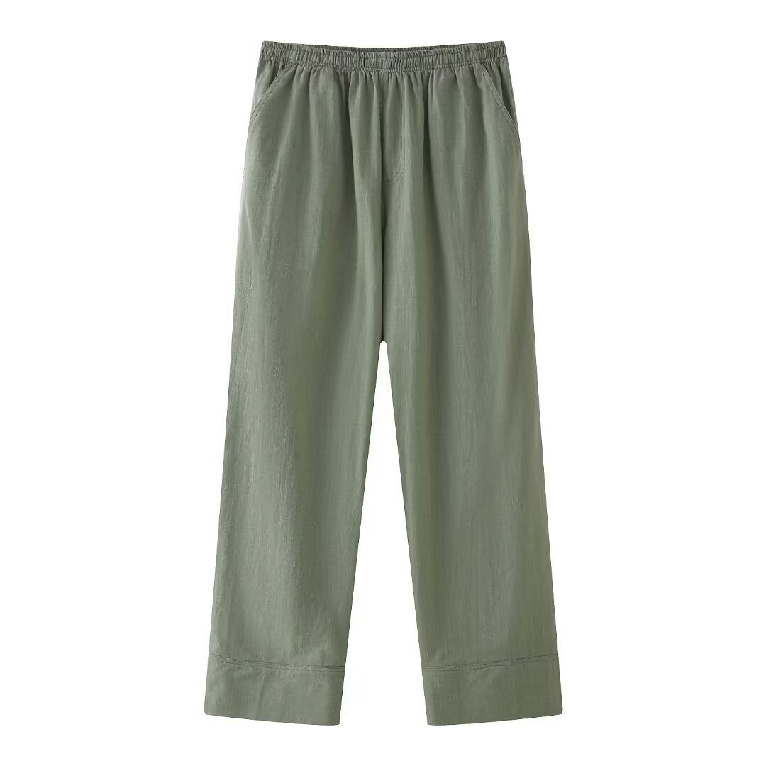 Casual Loose Tied Pajamas Trousers Suit