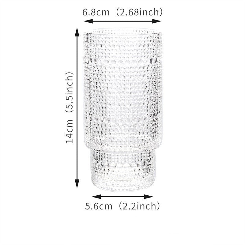 Vintage Vertical Stripe Foldable Coffee Glass