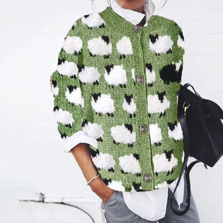 Round Neck Soft Sweater Casual Coat Knitted