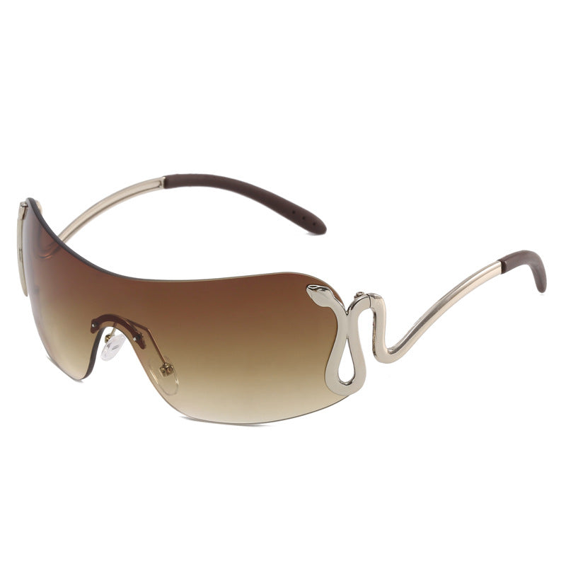 Spirit Snake One-piece Sunglasses Personality Fashion
