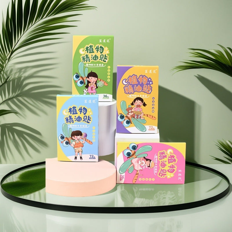 Organic Oil Lemongrass Stickers Cartoon Non-woven Fabric For Infants