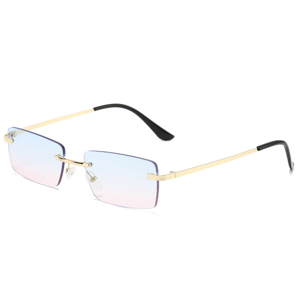 New Square Frameless Trimming Sunglasses