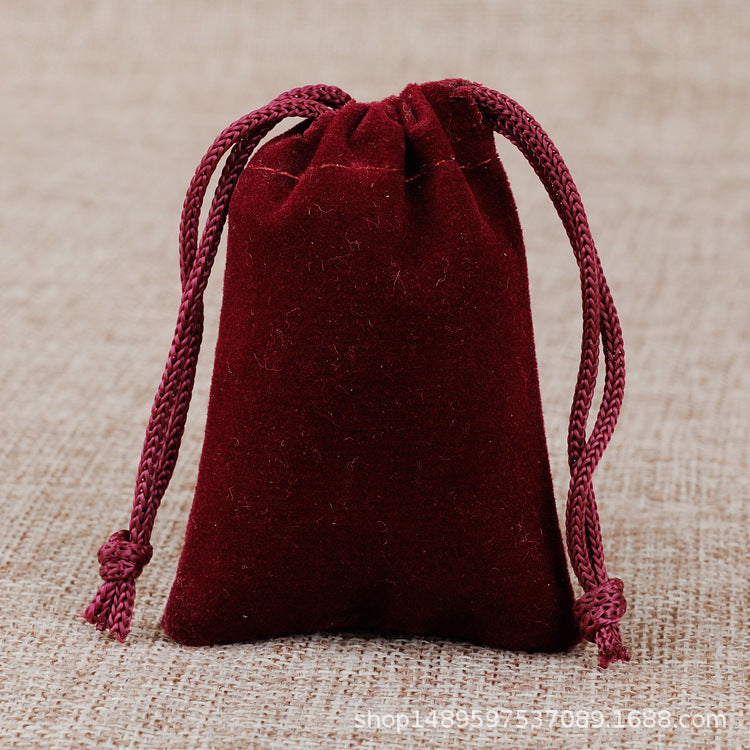 Black Velvet Bundle Pocket Drawstring Jewelry Packaging
