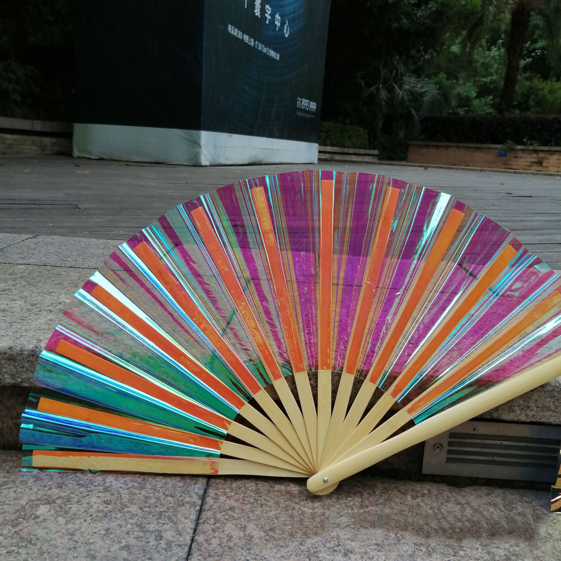 Fashion Single-sided Personality PVC Folding Fan