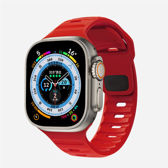 Suitable For Watch Ultra Watch Band Iwatch9 Solid Color Snap Button