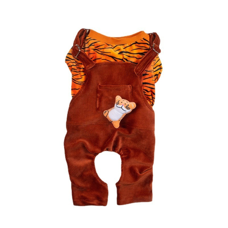 Two Piece Dog Clothes Warm Autumn And Winter Clothes