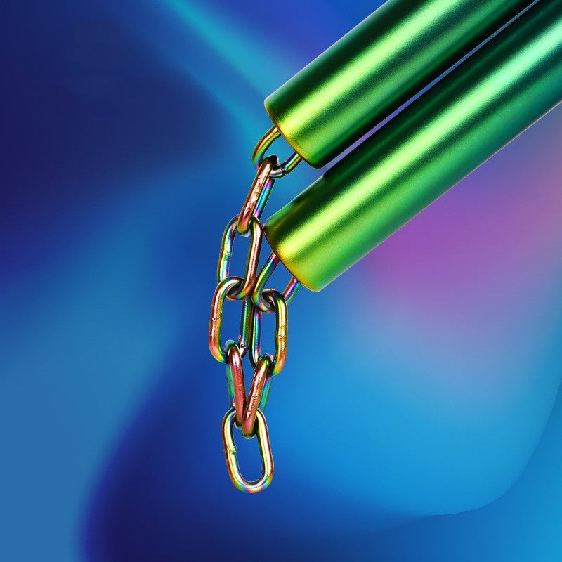 Silver Flame Gorgeous Stainless Steel Nunchaku