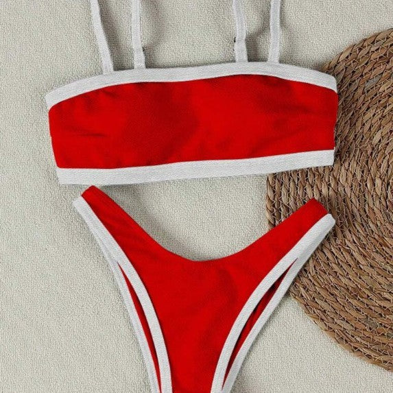 Bikini Swimsuit Color Matching Simple Women