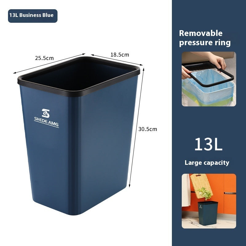 Bathroom Kitchen PP Floor Clamping Ring Trash Can Household