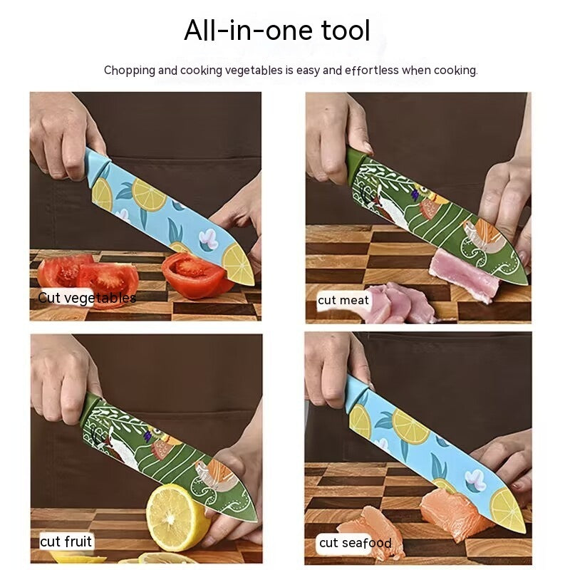 Household Fruit Knife Metal Food Supplement Knife Suit