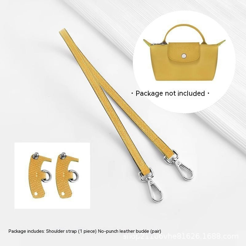 Wide Shoulder Strap Punch-free Leather Ring Transformation Crossbody Hardware Accessories