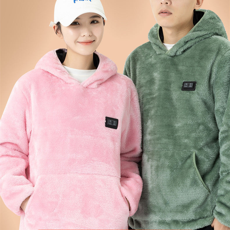 Men's And Women's Fashion Smart Heating Cotton-padded Coat Warm Jacket