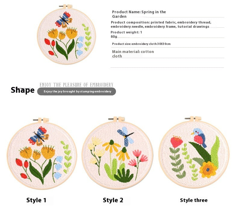 Handmade Embroidery Diy Poke Embroidery Material Package