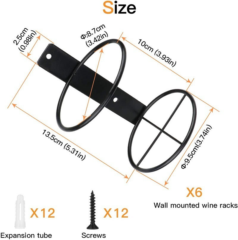 Single Bottle Wall-mounted Wine Display Rack