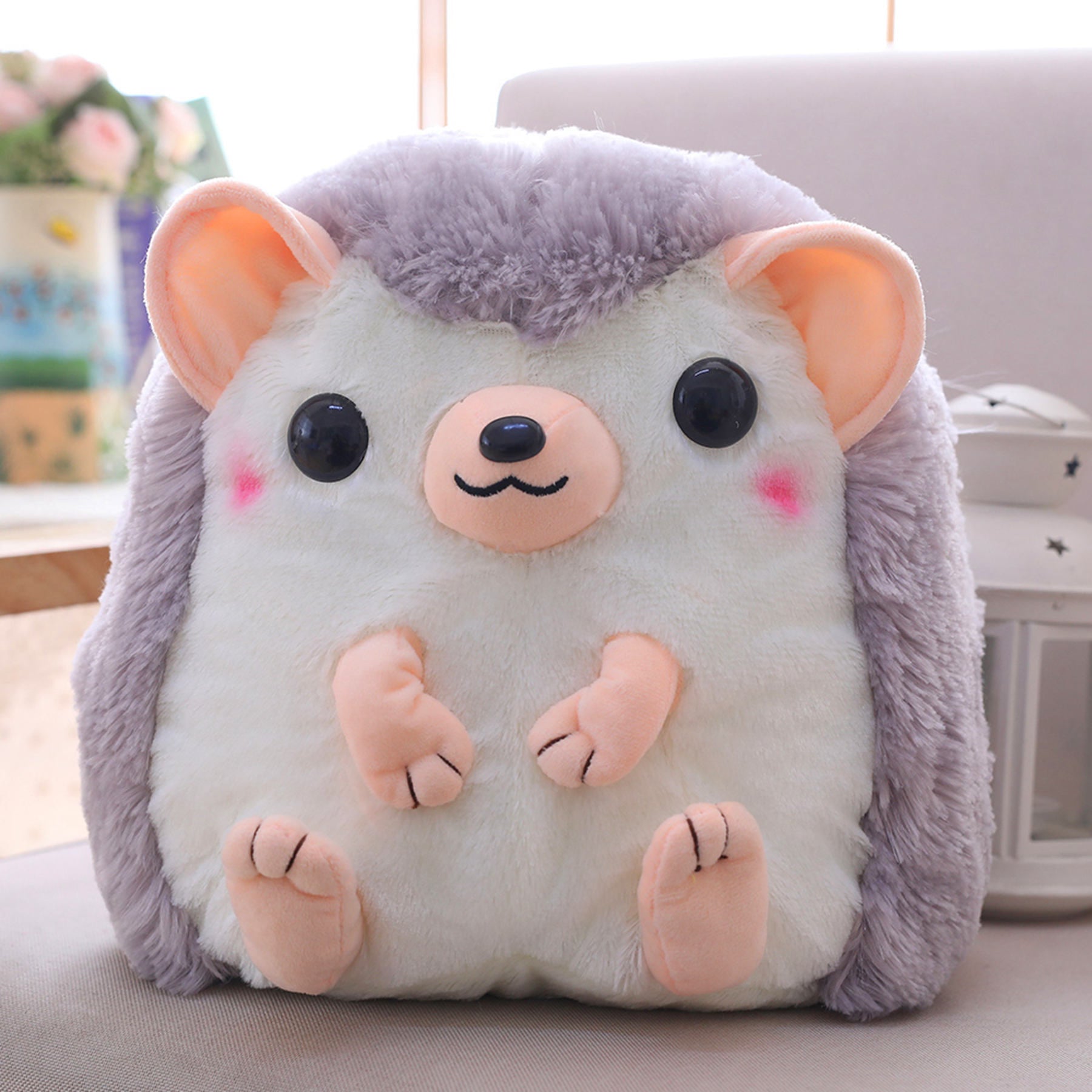 New Cute Cartoon Hedgehog Schoolbag Student Plush Toy