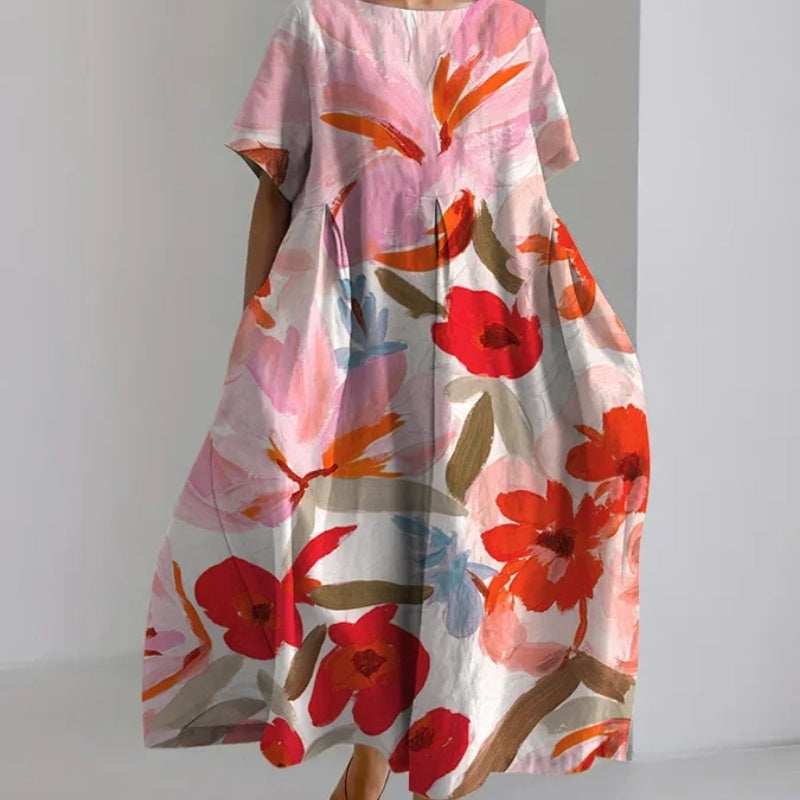 New 3d Printing Summer Urban Leisure Loose Dress Women