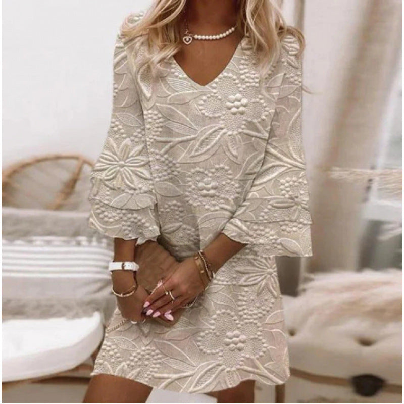 Women's Fashionable All-Match Full-body Printing Dress