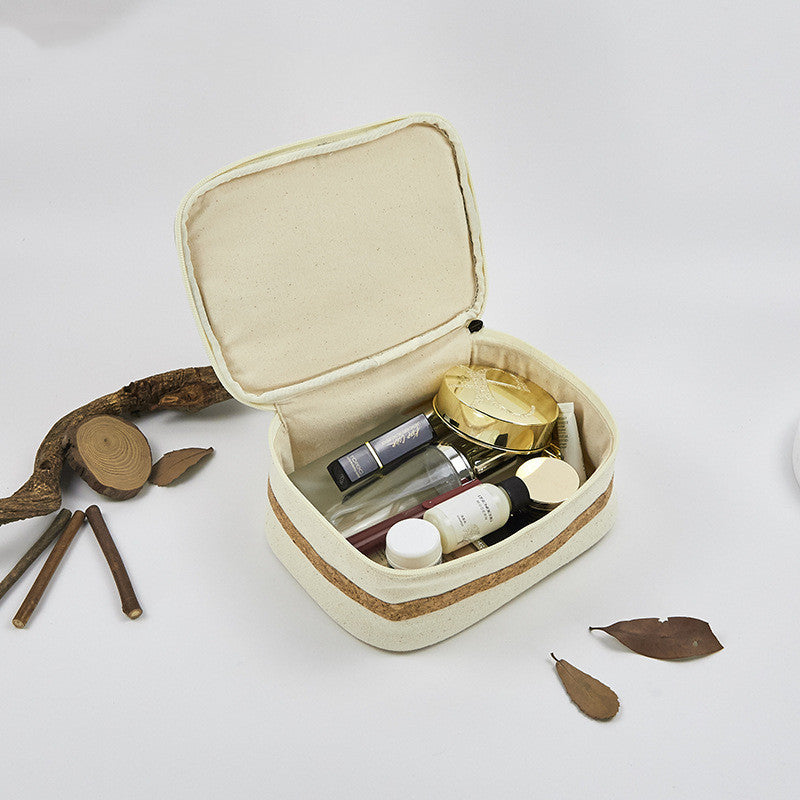 Primary Color Wood Grain Travel Cotton Canvas Organizing Folders