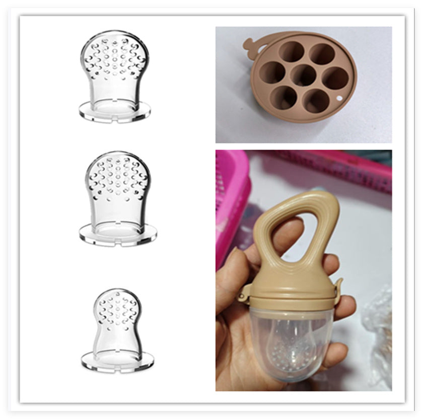 Baby Wheat Straw  Food Feeder Silicone Nipple