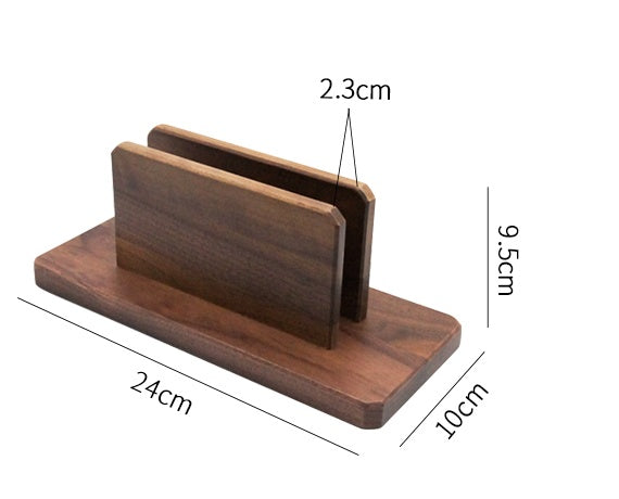 Walnut Wooden Tablet Desktop Shelf