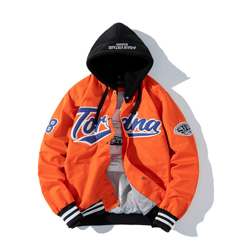 Hooded Embroidered Hip Hop Couple Jacket