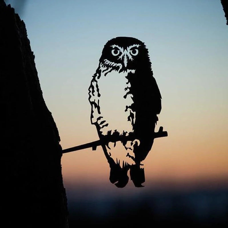 Owl Bird Hummingbird Woodpecker Silhouette Garden Plug-in