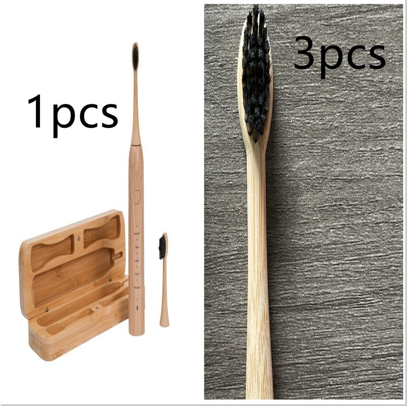New Bamboo USB Rechargeable Electric Toothbrush