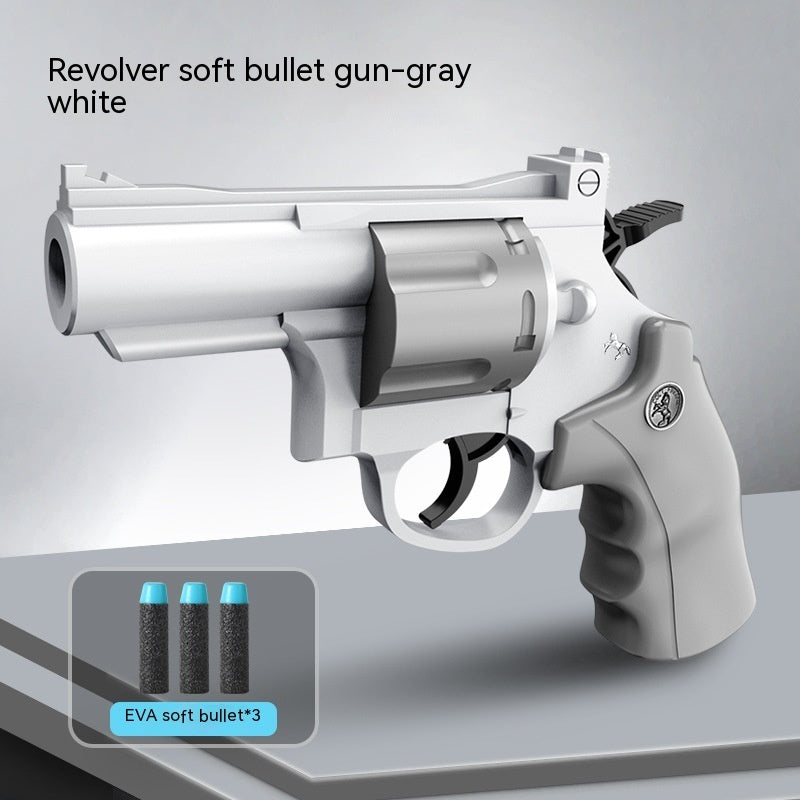 Children's Left-wheel Soft Bullet Gun Continuous Pistol Toy Smashing Gun Simulation Boy
