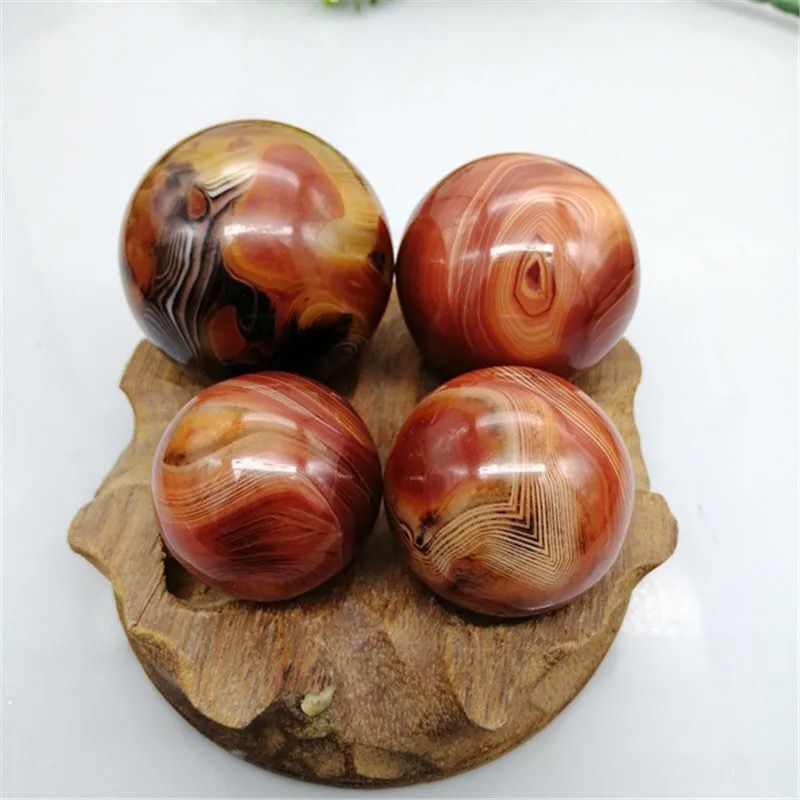 Sardonyx Agate Fitness Ball Riverstones Agate Rough Stone