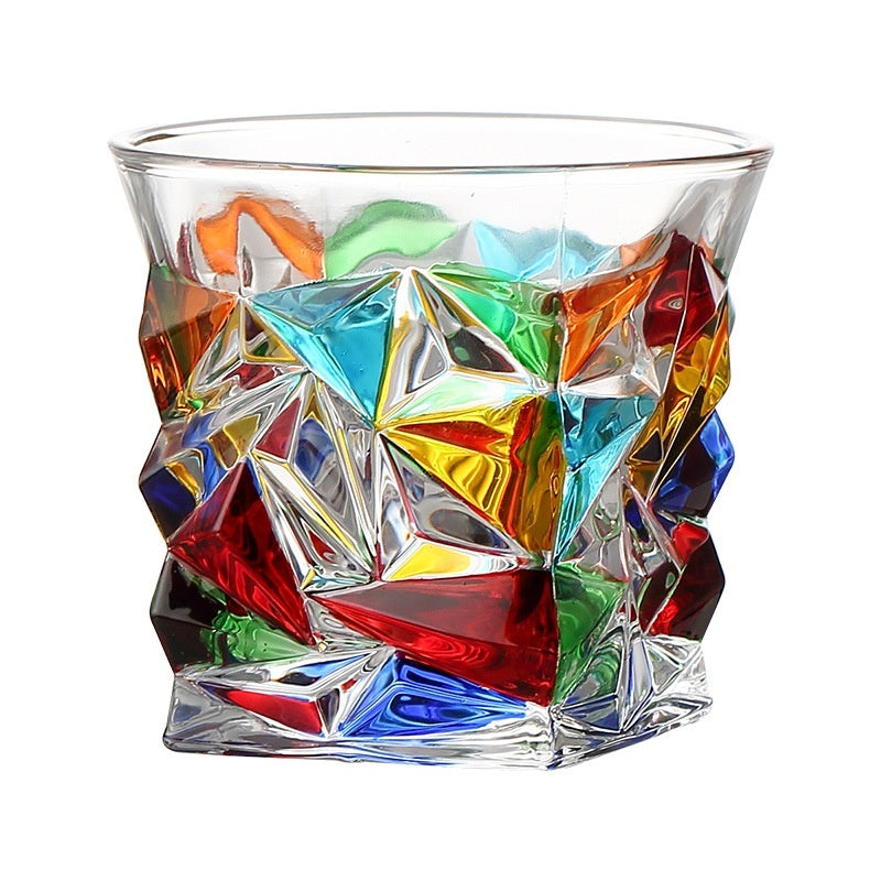 Italian Crystal Glasses Hand-painted Glass