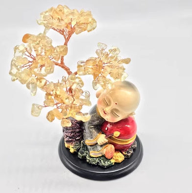 Natural Crystal Lucky Tree Living Room Study Wine Cabinet Home Decorations