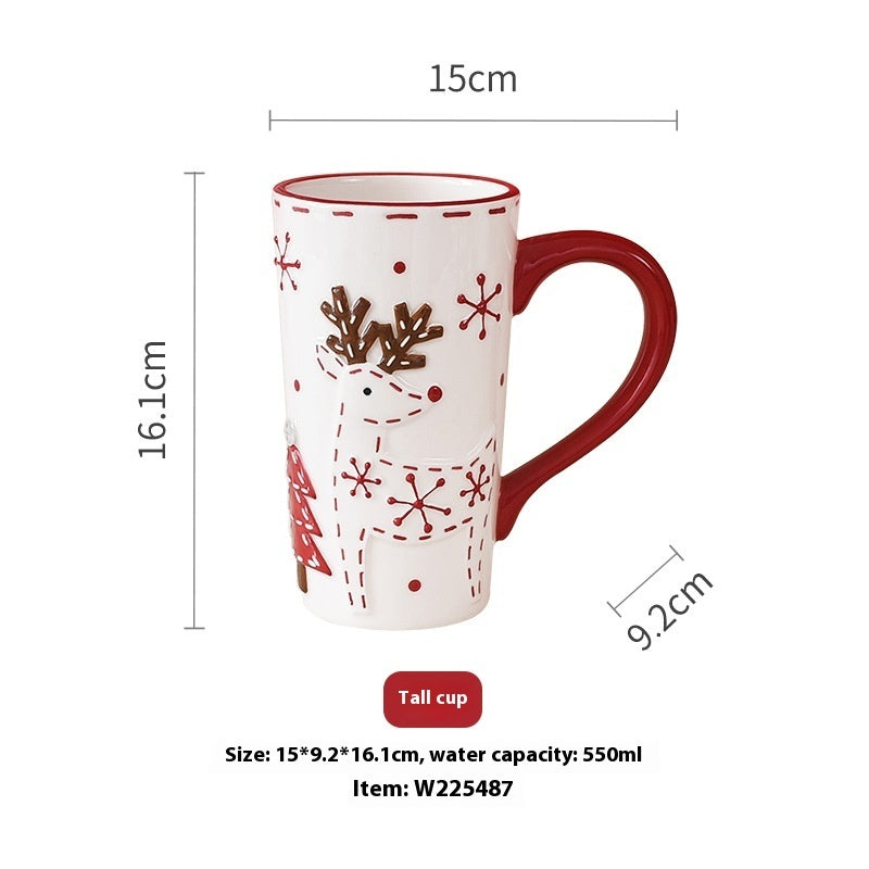 Santa Claus Ceramic Cup Office Home