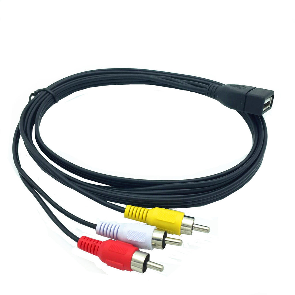 USB Female To 3RCA Audio And Video Cable