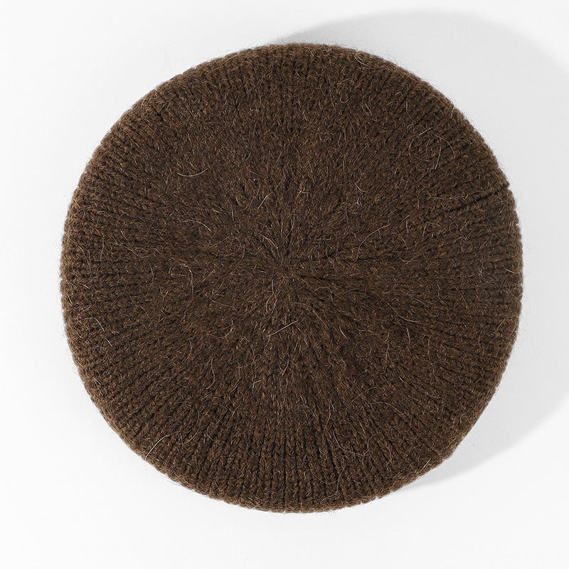 Soft Glutinous Mohair Knitted Plush Knitted Hat