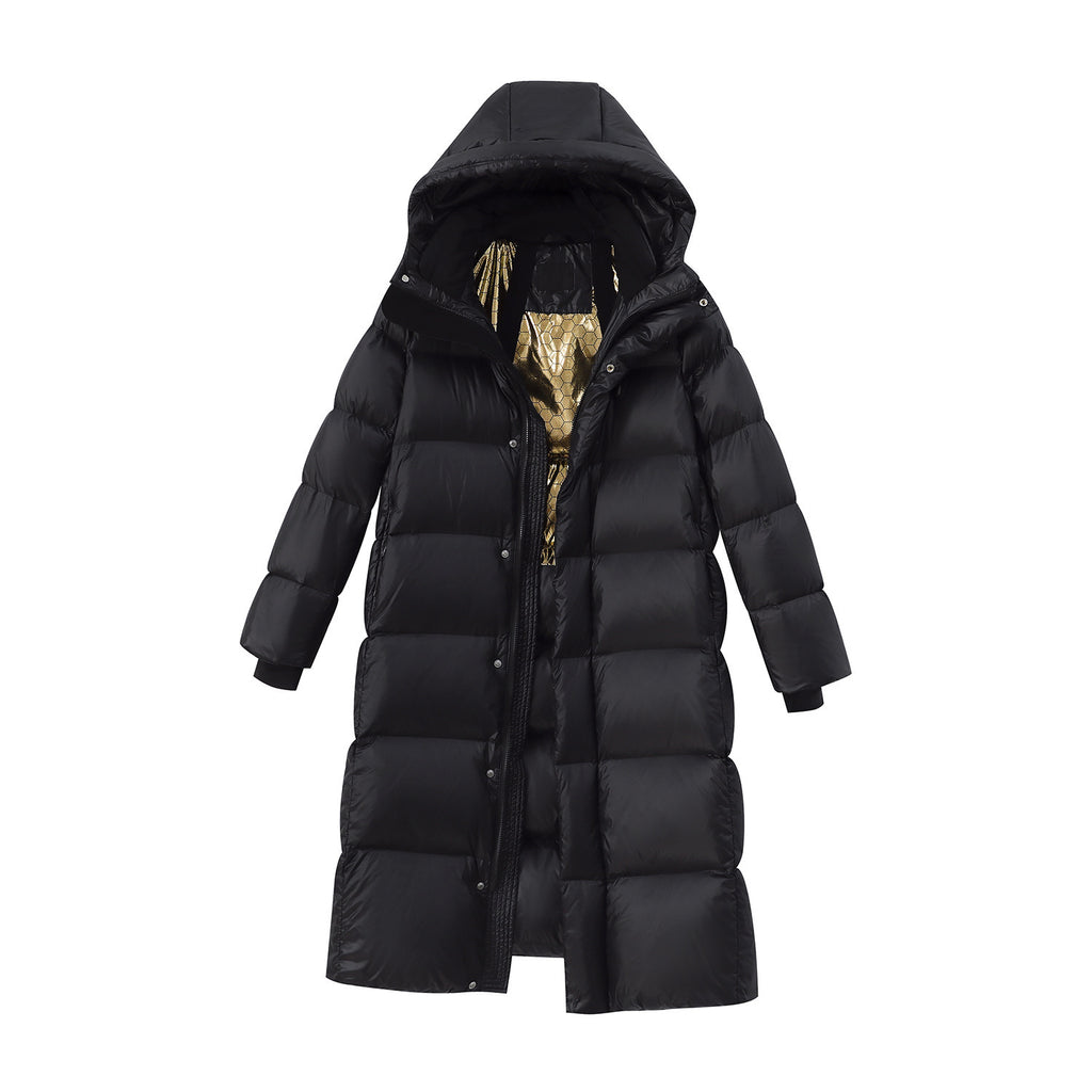White Duck Down Mid-length Down Jacket Women
