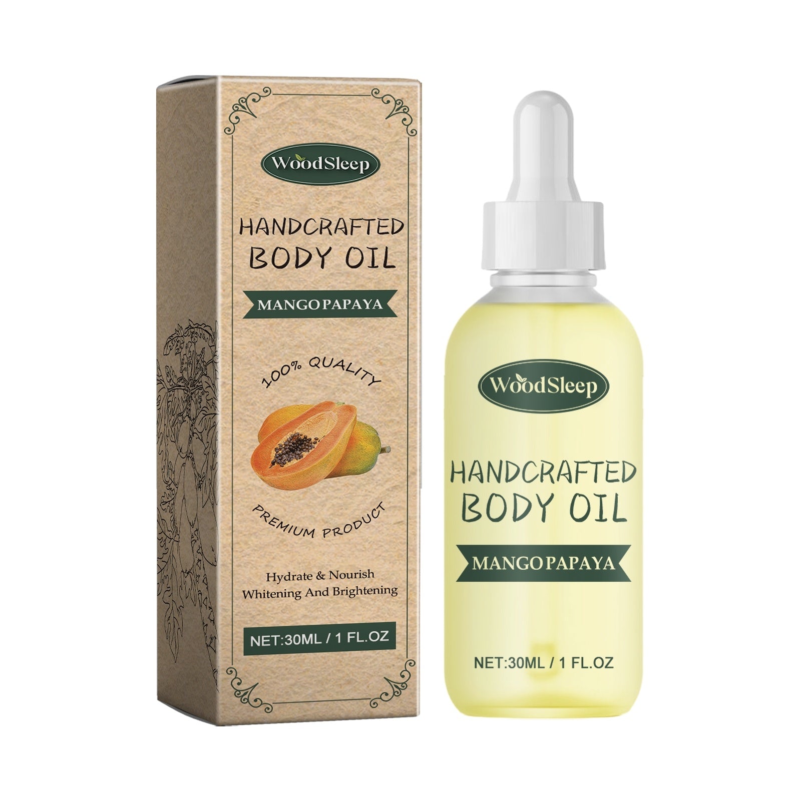 Mango Papaya Handcrafted Body Oil