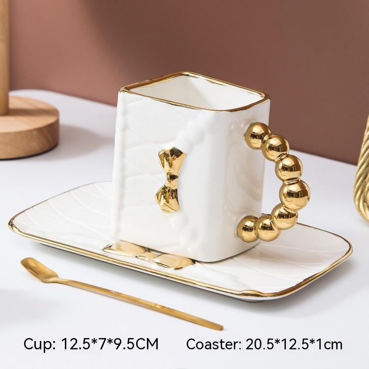 Beaded Bowknot Bag Modeling Cup Ceramic Mark Cup