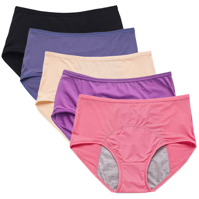 Women's Physiological Underwear Menstruation Period Leak-proof Holiday Safety Mid-waist Ice Silk Summer Thin