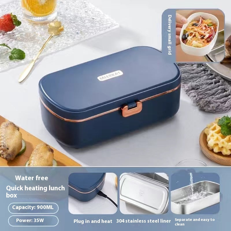 Mini Heating Insulated Lunch Box Plug-in Electric Office Worker Student Bento Stainless Steel Liner Gift