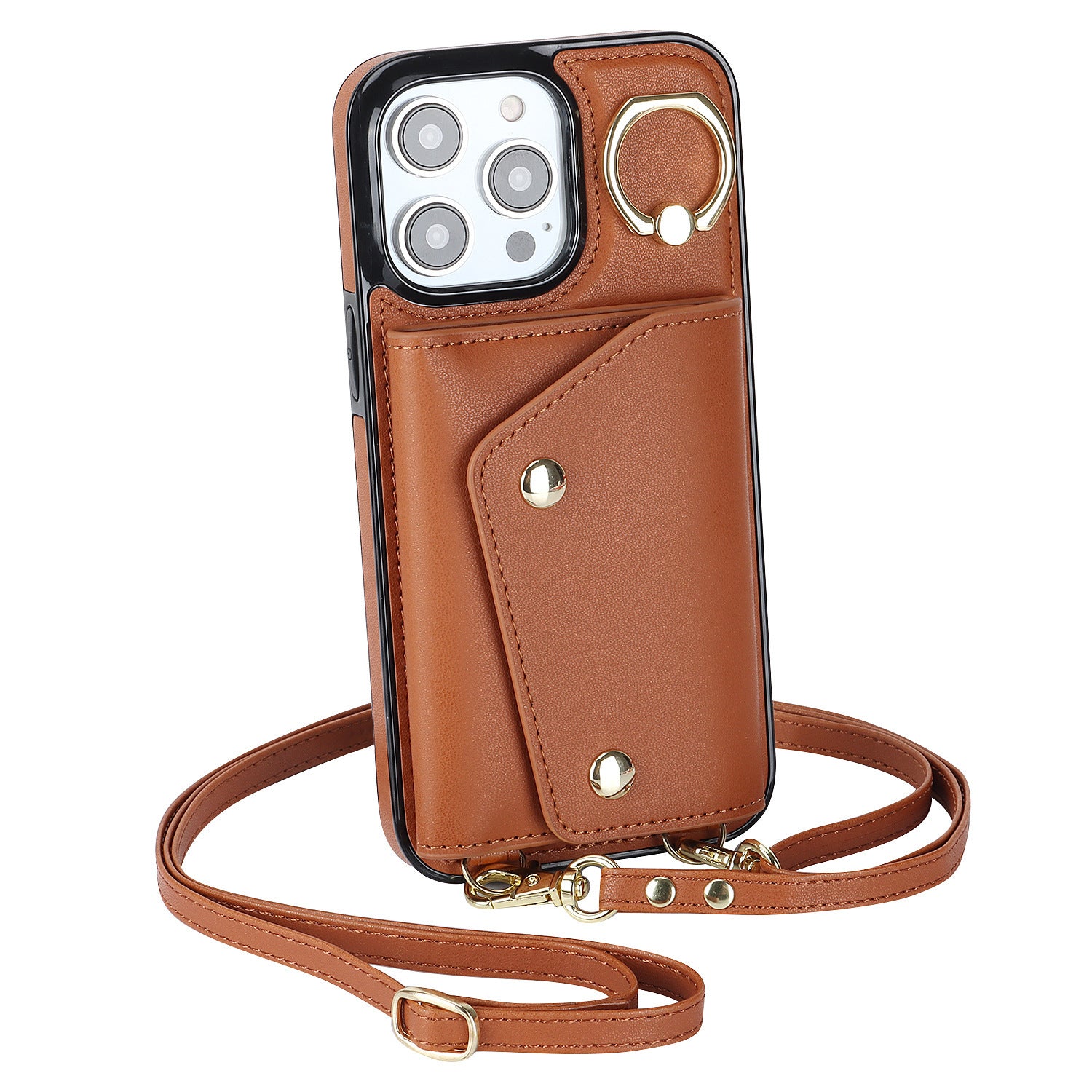 Fashion Carrying Strap Leather Phone Case
