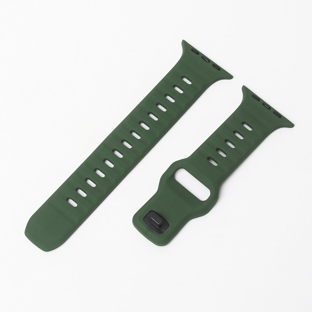 Suitable For Watch Ultra Watch Band Iwatch9 Solid Color Snap Button
