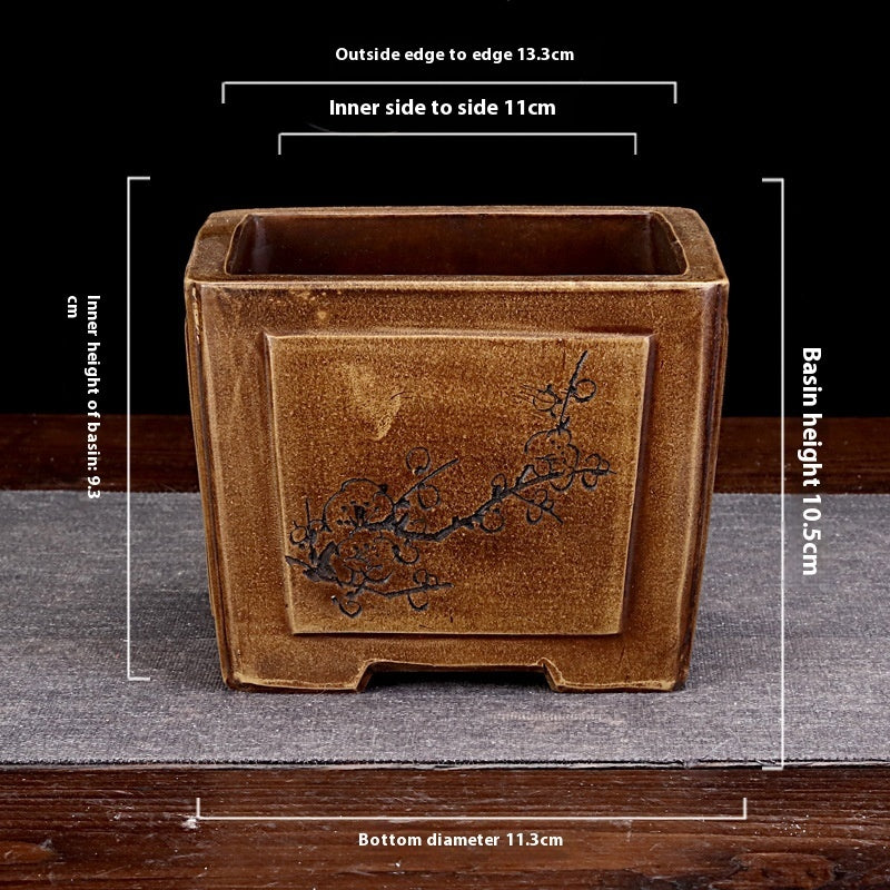 Orchid Grass Succulent Small Flower Pot Porcelain Minimalist Creative