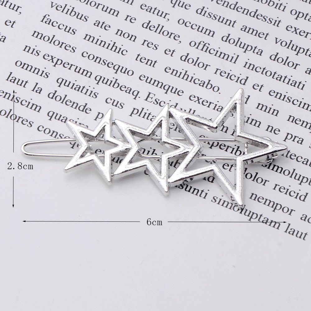 Cupid Heart-shaped Five-pointed Alloy Hair Accessories