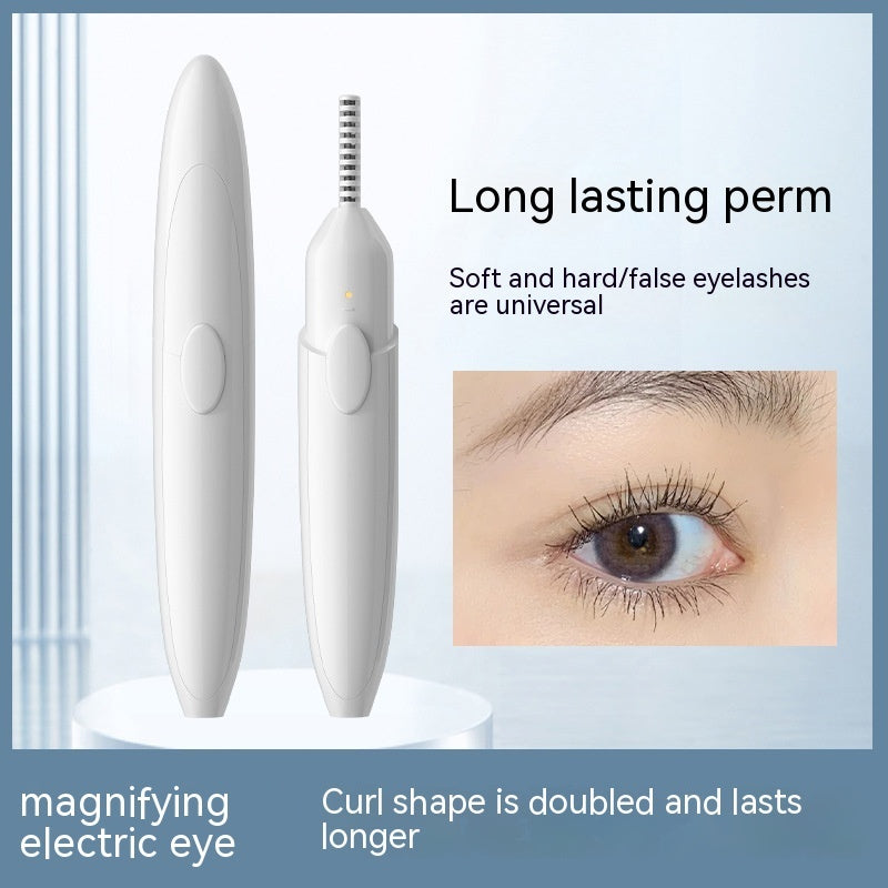Electric Heating Bruch Head Eyelash Curler Long-lasting Curling Shaping Beauty Instrument