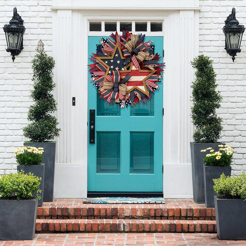 Independence Day Wreath National Flag Front Door Decoration