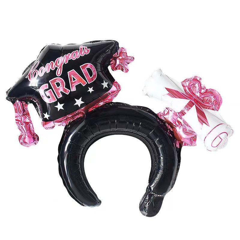Cartoon Aluminum Film Headband Balloon Graduation Season